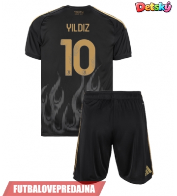 Lacne Dětský Futbalové dres Juventus Kenan Yildiz #10 2026-27 Krátky Rukáv - Tretina (+ trenírky)
